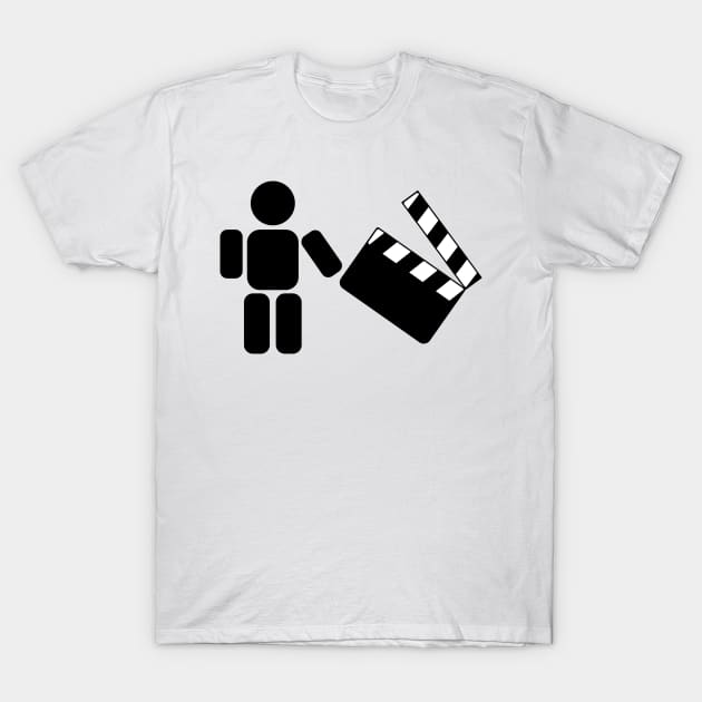 Pictogram holding a movie clapperboard T-Shirt by SooperYela